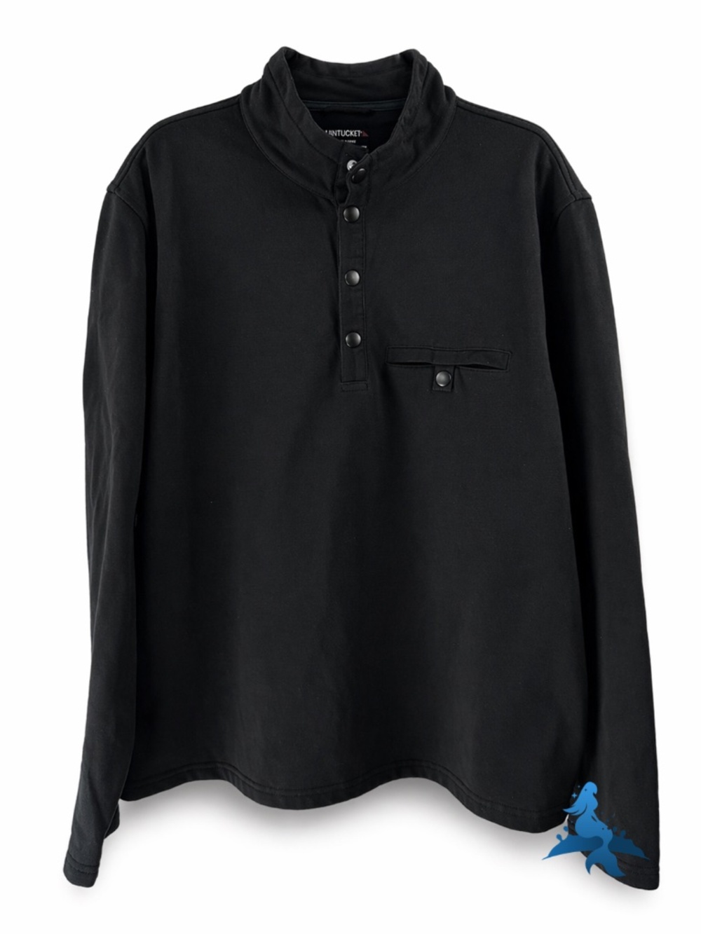 1306 - UNTUCKit - Parkson Snap Fleece Pullover - Mock Neck - XXL - Black